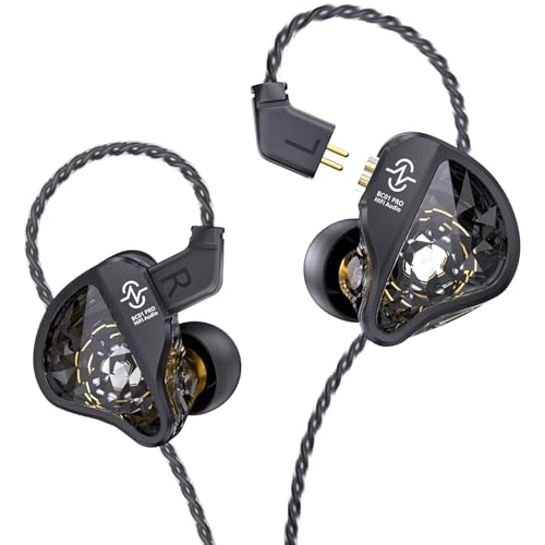 Yinyoo CCZ Harmony BC01 Pro - Cuffie intrauricolari con driver ibrido 1DD 1BA, 3 frequenze bilanciate IEM, audio stereo cablato, con spina da 3,5 mm, per musicisti e cantanti