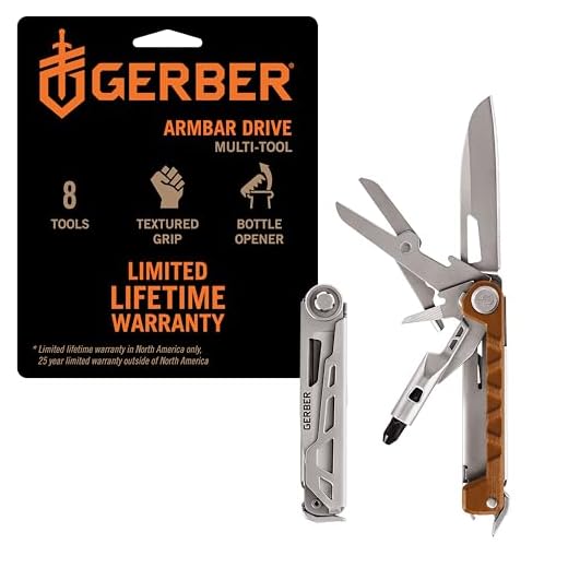 Gerber Gear 31-003567 Armbar Drive Multitool with Screwdriver Pocket Knife 2.50 In Blade, Orange