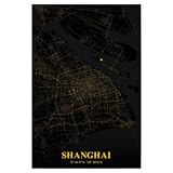 artboxONE Poster 60x40 cm Städte/Shanghai CityMap Shanghai 