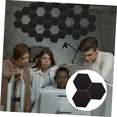 Panel acústico hexagonal 3 piezas para estudio en casa Negro miniatura 5