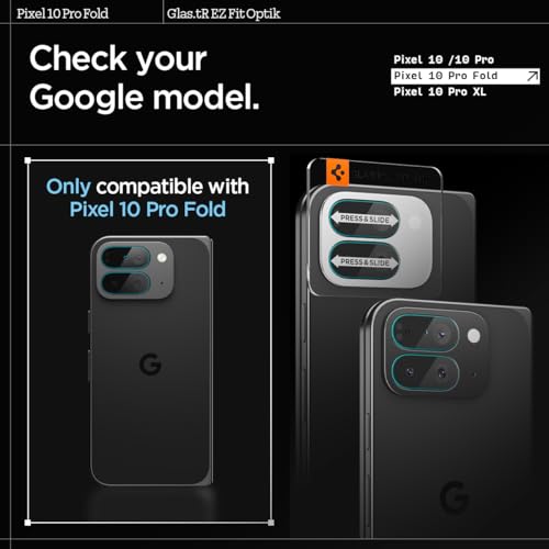 Image of Spigen Glas.tR EZ Fit Optik Pro Tempered Glass Camera Lens Protector Guard for Pixel 10 Pro Fold [2 Pack]