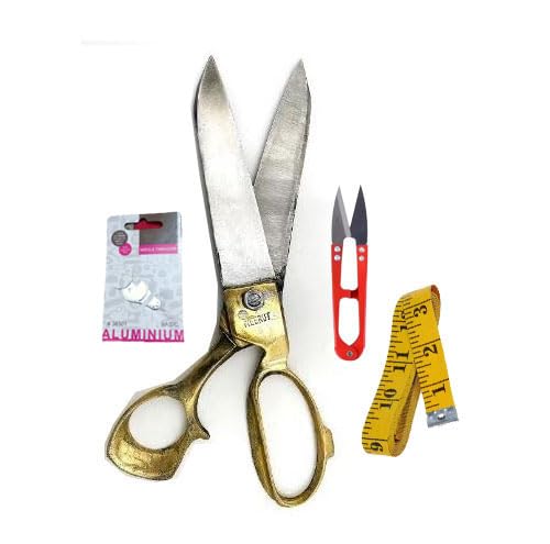 Image of Scissors For Cloth Cutting Fabric Stainless Steel Tailor Scissors (FULL BRASS SCISSOR 9 INCH)