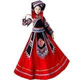Chinese Traditional Ethnic Minorities Style Costume Set Female Miao zu Skirt Dance s3 XL