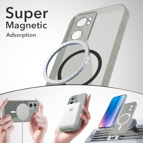 Image of Jkobi Lifetime Anti-Yellow MagSafe Compatible Clear Back Cover Case for OnePlus Nord CE 2 5G (Sleek Hard Crystal | Shockproof and Camera Protection)
