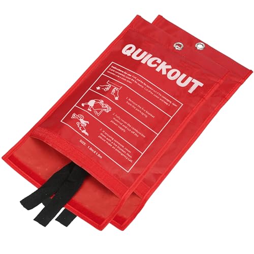 Fire Blanket, Fiberglass Survival Gear for Outdoor Situations, Emergency Retardant Blanket with Fire Suppression Proprieties, Easy to Use, Ideal for Home Safety Kit, Survival Kit, Trekking Kit