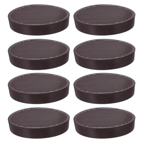 Copas de caucho antideslizantes de 8 piezas con protectores café para patas de muebles 2