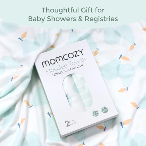 Image of Momcozy Baby Towel with Hooded - Ultra Soft & Absorbent Large Bath Towel Set for Comfort & Gentle on Baby's Skin - Shower Gift & Bath Essential & Baby Registry Search for Newborn,Infant,Toddler,Kids