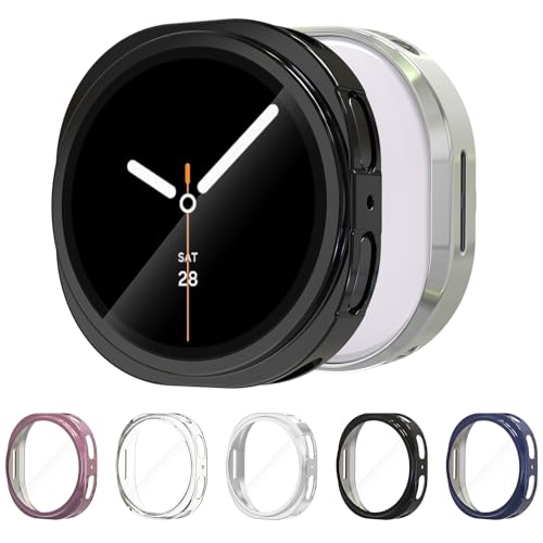 Wyngee Screen Protector Case Compatible with Samsung Galaxy Watch 8 40mm, 5 Pack Overall TPU Cover Ultra-Thin, Shockproof Scratch-Resistant Smartwatch Cases