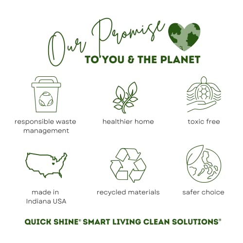 Quick Shine Hardwood Floor Cleaner 27Oz | Naturally Cleans Dirt & Scuff Marks | Plant-Based-Dirt Dissolving-Streak Free-No Rinse-Ready To Use | Squirt & Spread | Use In Spray Mops | Safer Choice #TOP7