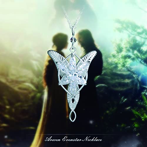 Kader Princess Arwen Necklace for Women S925 Sterling Silver Pendant - LOTR Film Set Movie Jewellery Props Gifts