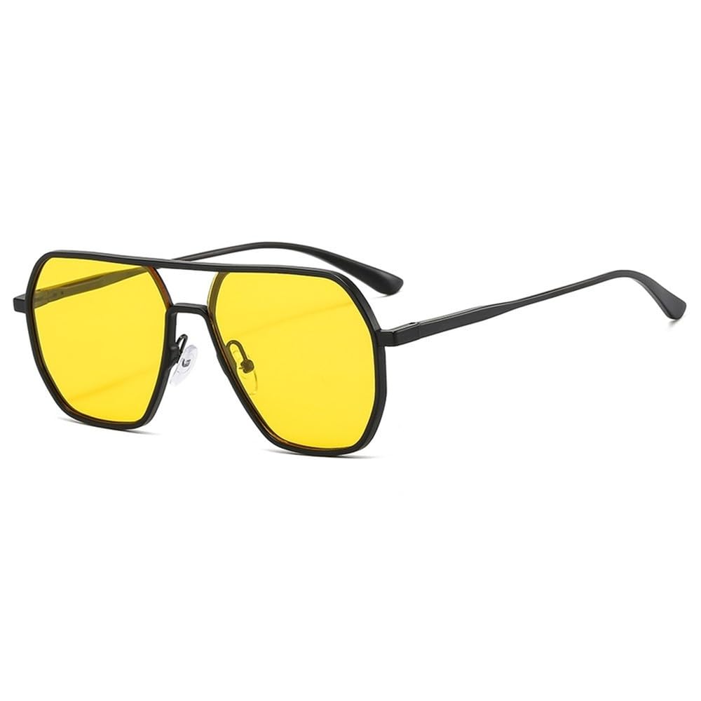 Occhiali da sole polarizzati da uomo, occhiali da sole quadrati in alluminio e magnesio, stile retrò vintage, alla moda.