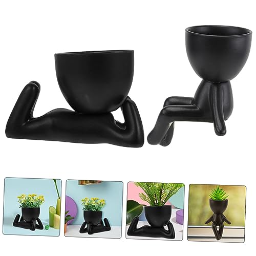 Pot à cactus céramique forme humaine durable et stable - 6