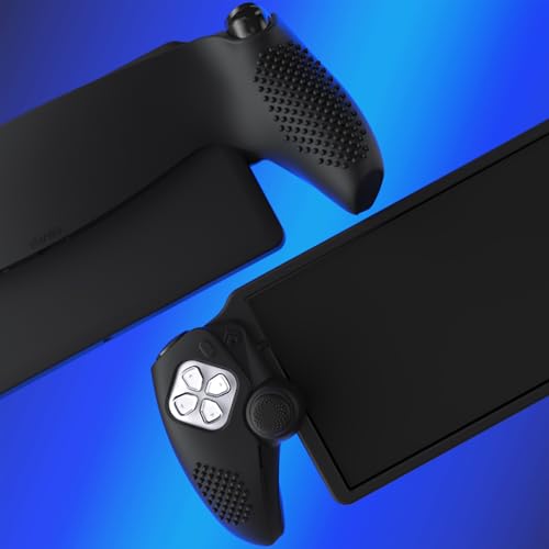 PlayVital Design for PS Portal Cover, Full Protection Silicone Protective Case with Thumb Grips, Enhanced Grip Comfort, Anti-Slip 3D Studded Design, Ideal Fit for PS Portal, Black by playvital - Used condition - Image 2