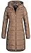 Produktbild Eight 2 Nine Damen Steppmantel LETN-039 Lange Stepp-Jacke mit Kapuze nougat beige M