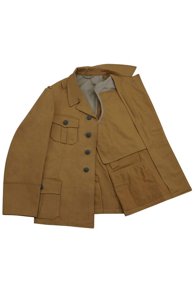 ドイツ軍アフリカ軍団ジャケット 新品ドイツ軍M36ぽいベージュ制服　Lサイズ程度 Amazon | 第二次世界大戦 ドイツ軍 アフリカ軍団/熱帯用 砂の色 野戦用
