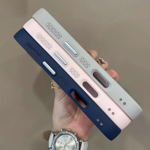 Coque iPhone 16 Plus transparente mate étui magnétique antichoc bleu