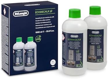 De'Longhi Brand Original Descaler for Coffee Machine, EcoDecalk, 100% Natural (Plant Based) & Safe, Made in Italy, Preserves Authentic Coffee Flavor, Prolongs Machine Life, Easy to Use (1000ml)