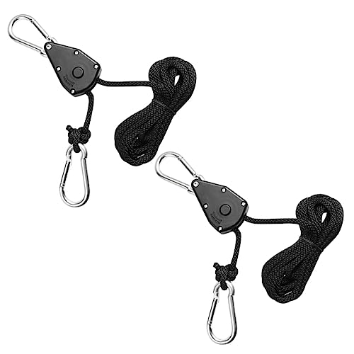 Kisangel Lot De 2 Cordes Robustes Suspendre Pour Lampes De Culture, Réglables En Hauteur, Alliage De Zinc Et Nylon, Adaptées à L’éclairage Horticole Intérieur, Système De Levage Pratique Et Fiable