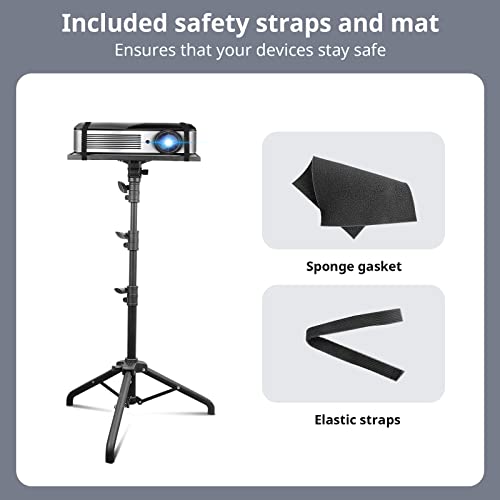 Eicaus 180° Rotation Heavy-Duty Projector Stand Tripod, Adjustable Laptop Stand with Height Range 26 to 55 inches, Portable Music Stand&DJ Setup for Outdoor Movies, Office, Home, Stage or Studio