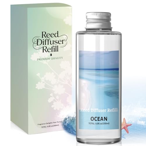 Scent-Hi Difusores Aromáticos, Océano Aceite Perfumado, 200ml Difusor Perfumado, Ambientador para Dormitorio, Baño Oficina Decoración de Hogar
