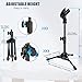 Desk Mic Stand, JCWINY Portable Foldable Microphone Tripod with Mic Clip Holder Adjustable Table Microphone Stand for Blue Yeti Snowball Spark and Other Dynamic Microphones