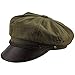 Sterkowski Harley Cap | 100% Softened Cotton Biker Hat | Newsboy for Men, Cab Driver, Peaked, Motorcycle, Greek, Classic, Chaffeur | Summer Handmade 56 cm Olive/Brown