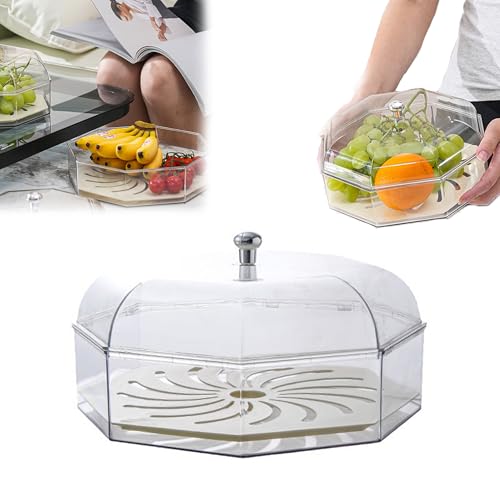 RUFJXKCHD Frutero con Tapa, Funda para frutero para Mantener alejadas Las Moscas de la Fruta, Cesta de Fruta con Tapa, para Alimentos, Frutas y Verduras, Accesorios de Cocina