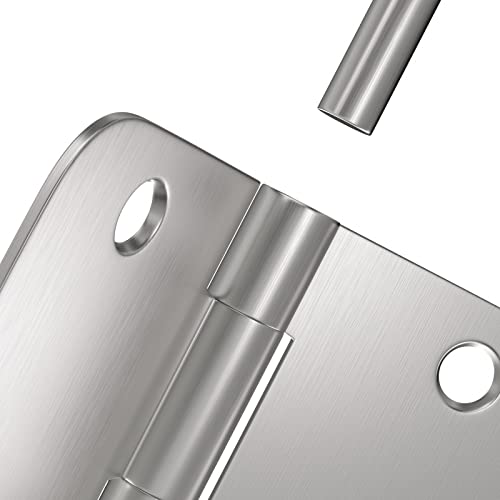 24 Pack Satin Nickel Brushed Door Hinges Haidms 3.5 Inch X 3.5 Inch Interior Door Hinges Silver Doors Hinges Satin Nickel Finish With 1/4" Radius Corners #TOP3