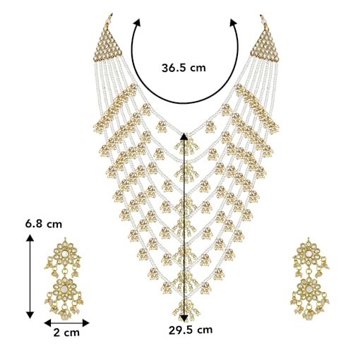Peora Traditional Multi Layered Necklace & Jewelry Set Gift For Women - Image 7