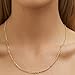 Barzel 18K Gold Plated Curb/Cuban Link Chain Necklace 2MM, 3MM, 4MM, 5MM For Women or Men - Made In Brazil (3MM Gold, 20 Inches)