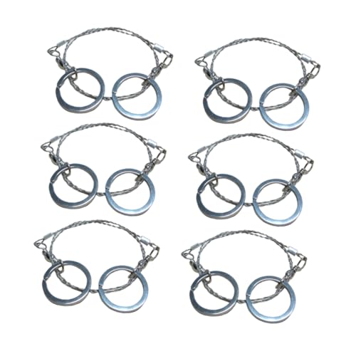 DOITOOL 6pcs Gear Wire Camping Emergency Chain Wire Outdoor Saw Chainsaw Stainless Steel Wire Pocket