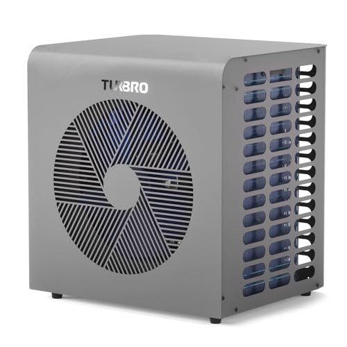 TURBRO Bomba de Calor para Piscina 6.000 W inversor DC, Calentador eléctrico para Piscinas sobre Suelo/spas de hasta 20 m³, Intercambiador Titanio, Cop hasta 9.38, IPX4, 220-240V, Beluga B21V