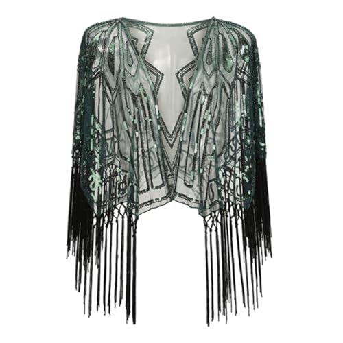 Châle de soirée à paillettes des années 1920 pour femme chic