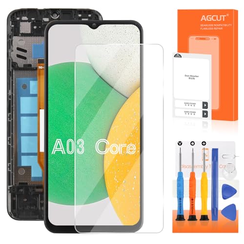 for Samsung Galaxy A03 Core Screen Replacement for Samsung A03 Core LCD Display SM-A032M SM-A032F LCD Digitizer Touch Screen Assembly Repair Parts with Frame