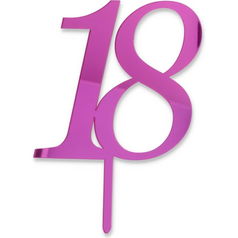 Cake Topper 18 Years Fuchsia