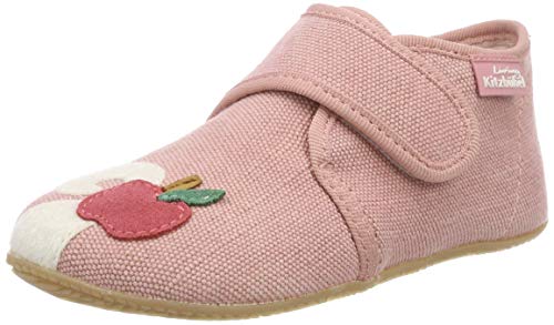 Living Kitzbühel Baby-Mädchen Babyklettschuh Katze und Apfel Hausschuhe, Pink (Dark Rose Cloud 329), 20 EU