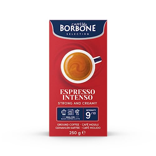 Caffe Borbone Miscela Decisa caffè macinato per espresso italiano (adatto per macchine automatiche tradizionali, moka) confezione singola da 250gr