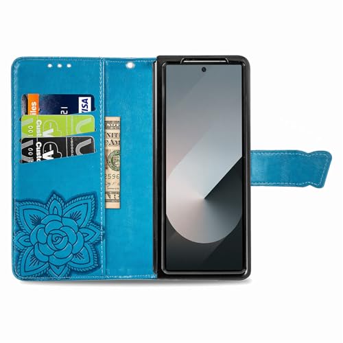 Housse Galaxy Z Fold 7 bleue avec support pour vos vidéos - 3