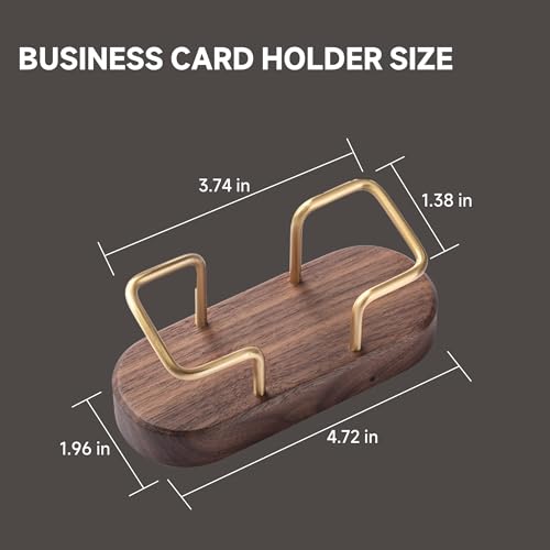 image for muso wood Business Card Holder for Desk, Wooden Creative Business Card