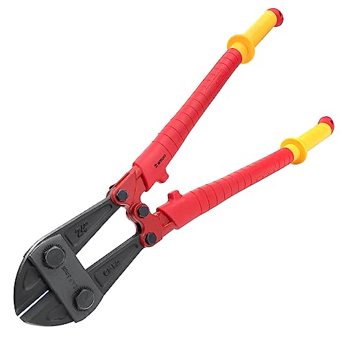 WEDO Coupe-boulons isolé, coupe-câble robuste, coupe-câble, coupe-câble à effet de levier élevé pour couper les câbles en aluminium et cuivre jusqu'à 20 mm, poignée isolée 1000 V, IEC 60900