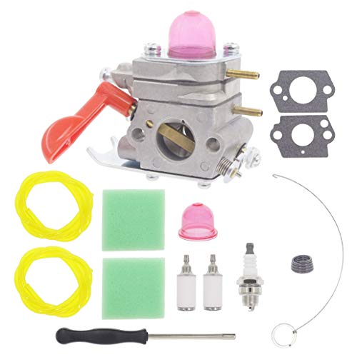 530071811 Carburetor + AC04122 Fuel Line Kit for Poulan P4500 PP025 PP125 PP258TP PP25E PP26E PP325 SM705 SM706 Trimmer 25cc Craftsman Weedeater