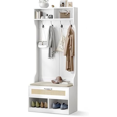 Anmytek Hall Tree with Bench Cover