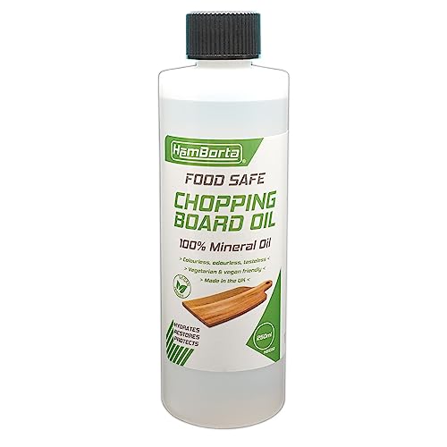HemBorta® Aceite para Tablas de Cortar 500ml, 100% Aceite Mineral Aceite Mineral Apto para Alimentos, Aceite para Tablas de Cortar, Aceite para Madera Apto para Alimentos