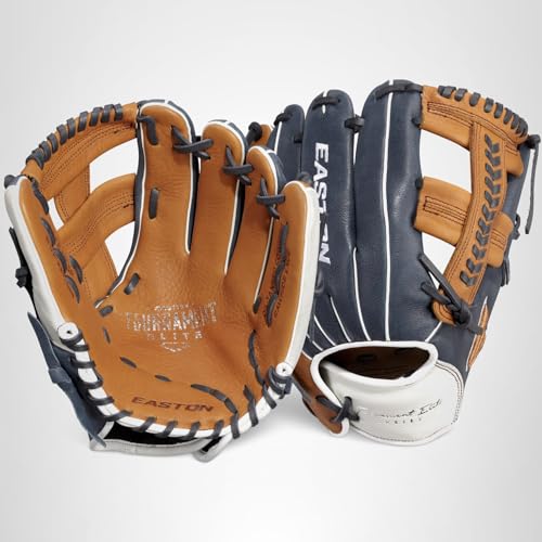 Easton | TOURNAMENT ELITE Baseball Glove | 11.5" | H-Web | Right Hand Throw | Tan/Navy