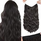HOOJIH Wire Hair Extensions 2 Ways Adjustable Headband Size Curly Wavy Invisible Wire Hair Extension