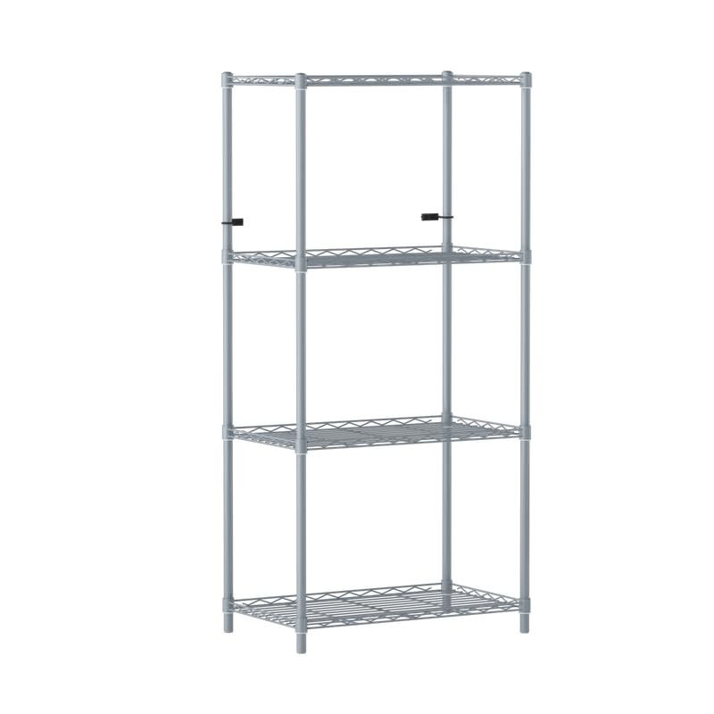 Image of 4-Shelves Heavy Duty Steel Storage Rack | Multipurpose Shelving Unit for Kitchen, Home & Utility