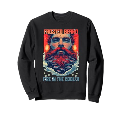 Frosted Beard Fire in The Cooler Sudadera