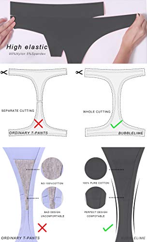BUBBLELIME XS-XL Sport Thongs Panties_SET15 M_3 Pack Darkgray_Bonded