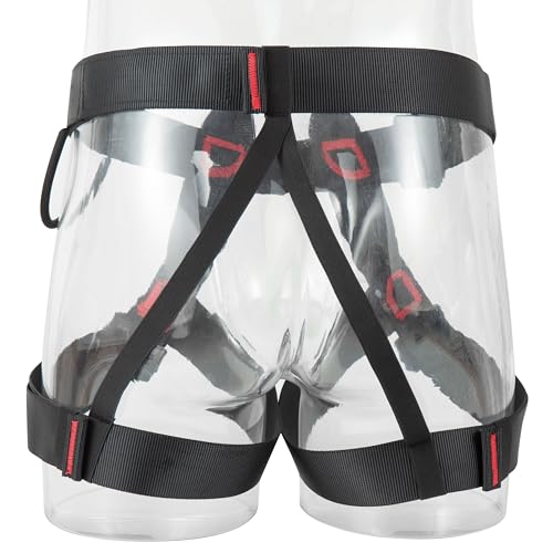 Zeluga 15-104 Rock Climbing Half Body Harness Waist Support Safety Belt, Red/Black