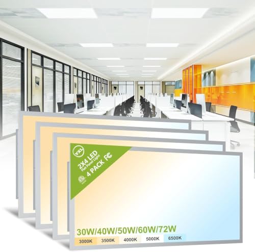 2x4 LED Flat Panel Light Drop Ceiling Light,0-10V Dimming Daylight Office Lighting Fixture